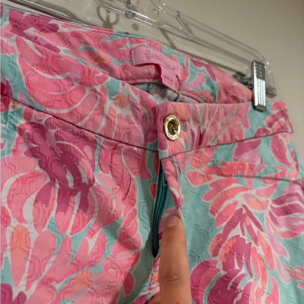 Lilly Pulitzer Love Birds Poolside Pink Resortwear
Cotton Ankle Pants - Size 6 - Picture 2 of 5